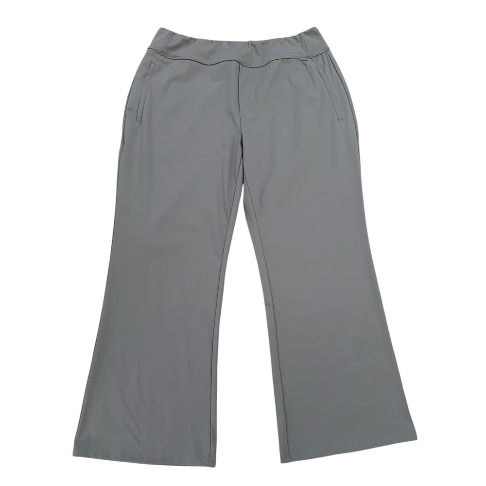 Halara Flex DayStretch High Waisted Flare Pants Zip Pockets Women's 1X Plus Gray - Picture 2 of 14